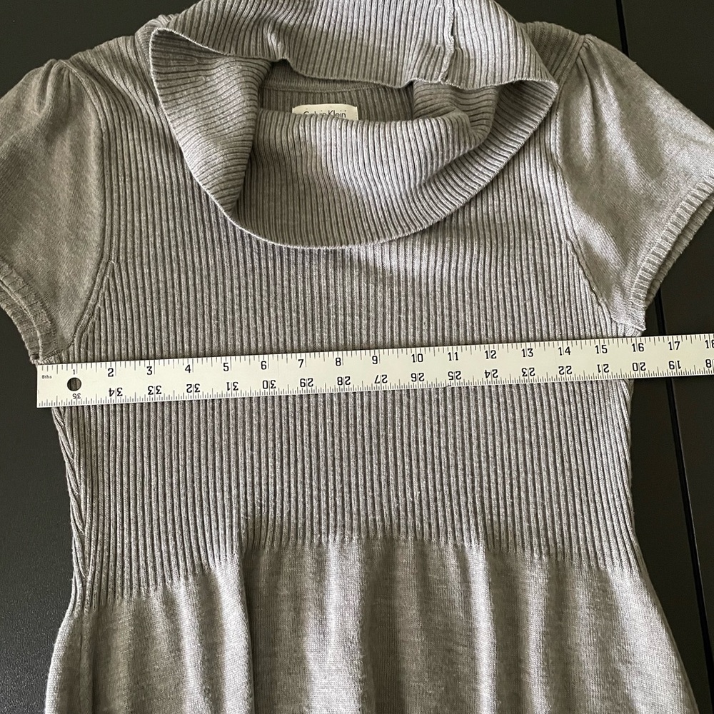 Calvin Klein Gray Cowl Neck Sweater Dress - Picture 6 of 6